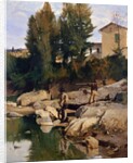 Renaioli on the Mugnone river, 1880 by Odoardo Borrani