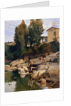 Renaioli on the Mugnone river, 1880 by Odoardo Borrani