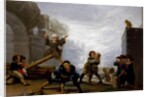 Children fighting and playing on a see-saw, 1782-1785 by Francisco Jose de Goya y Lucientes