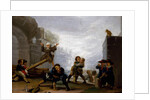 Children fighting and playing on a see-saw, 1782-1785 by Francisco Jose de Goya y Lucientes