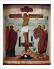 Crucifixion, icon from Novgorod by Russian School
