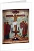 Crucifixion, icon from Novgorod by Russian School