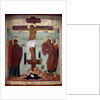 Crucifixion, icon from Novgorod by Russian School