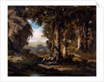 Figures in wood or Rest in woods, 1857 by Serafino de Tivoli