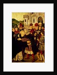 King Ferdinand I of Castile receiving St Dominic of Silos, 1477-1479 by Martin Bernat