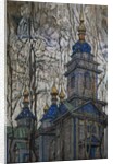 Wooden church, 1913 by Abraham Anshelovich Manievich