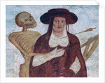 The Cardinal and Death, detail from The Dance of Death, 1539 by Simone II Baschenis