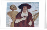 The Cardinal and Death, detail from The Dance of Death, 1539 by Simone II Baschenis