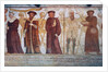 Death with the Queen, the Duke, the Doctor and the rich miser by Simone II Baschenis