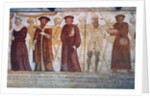 Death with the Queen, the Duke, the Doctor and the rich miser by Simone II Baschenis