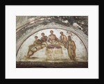 Fresco depicting banquet scene by Roman