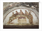 Fresco depicting banquet scene by Roman