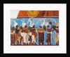 Reconstruction of the Bonampak frescoes showing a procession of musicians by Mayan