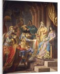 Gudrun consents to marry Attila, King of the Huns by Wilhelm Hauschild