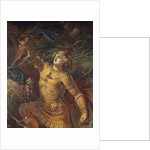 Sigurd killing the dragon Fafuir by holding the Gram sword, detail by Wilhelm Hauschild