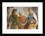Parzival bidding farewell to his mother, Queen Herzeloyde by Christian Jank