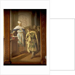 Hermann von Thuringen returns the newly-found manuscript 'Aneide' to the poet by German School