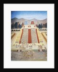 Reconstruction of consecration ceremony of the Templo Mayor in the main square of Tenochtitlan by School Mexican