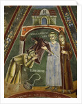 Saint Heldrad returns from Santiago de Compostela, in the Chapel of Sts. Heldrad and Nicholas by Italian School