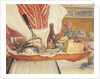 Housemaid, breakfast tray, detail by Carl Larsson