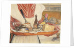 Housemaid, breakfast tray, detail by Carl Larsson