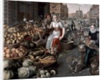 Woman selling fruit and vegetables, c.1590 by Arnout de Muyser
