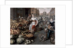 Woman selling fruit and vegetables, c.1590 by Arnout de Muyser