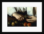 Boy Peeling Fruit, detail, 1591 by Michelangelo Merisi da Caravaggio