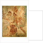 Ulysses and Diomedes recognizing Achilles disguised as the female Pyrrha among the Daughters of Lycomedes at Skyros, from Pompeii by Roman