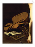 Representation of musical instruments by Michelangelo Merisi da Caravaggio