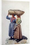 Two women dock workers at Genoa port, c.1890 by L. Allavena