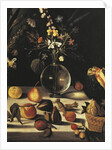 Still life with flowers and fruit, by Master of the Hartford Still Life, c.1600-10 by Michelangelo Merisi da Caravaggio