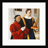 Left hand panel of the Melun Diptych: Etienne Chevalier with his patron saint St Stephen, 1452 by Jean Fouquet
