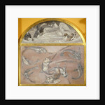 Diptych with fish and ducks in pond by Edoardo Gioja