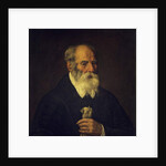 Old man with glove by Marcantonio Bassetti