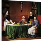 Signing Articles of Issy conference held in 1697 between Jacques Benigne Bossuet, Louis-Antoine Noailles Francois Fenelon, 1697 by French School