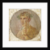 Portrait of a young man holding a papyrus scroll, 55-79 AD by Roman