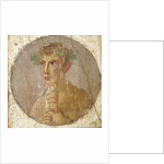 Portrait of a young man holding a papyrus scroll, 55-79 AD by Roman