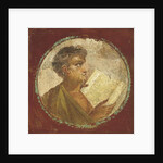 Portrait of a young man holding a papyrus scroll, 55-79 AD by Roman