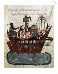 Abu Zayd and Al-Harith sailing from Basra to Oman by Yahya ibn Mahmud Al-Wasiti