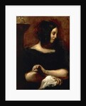 Portrait of George Sand, 1838 by Ferdinand Victor Eugene Delacroix