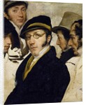 Self-portrait with friends Migliara, Palagi, Grossi, Molteni, c.1825 by Francesco Hayez