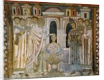 Emperor Constantine, having been cured of leprosy by Italian School