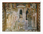 Emperor Constantine, having been cured of leprosy by Italian School