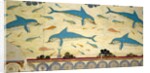 The Dolphin Fresco in the Queen's Bathroom, Knossos, Crete 1550-1450 BC by Minoan Minoan