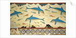 The Dolphin Fresco in the Queen's Bathroom, Knossos, Crete 1550-1450 BC by Minoan Minoan