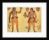 Anatomical illustration of a man and a Woman holding their own internal organs by Persian School
