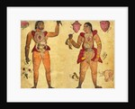 Anatomical illustration of a man and a Woman holding their own internal organs by Persian School