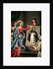 A saint presenting a portrait of Saint Dominic to the Virgin Mary by Spanish School