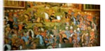 Battle of Taher-Abad or Battle of Merv with victory of Shah Ismail I over Muhammad Shaybani Khan, Reception Hall, Chehel Sotun, 1647 by Persian School